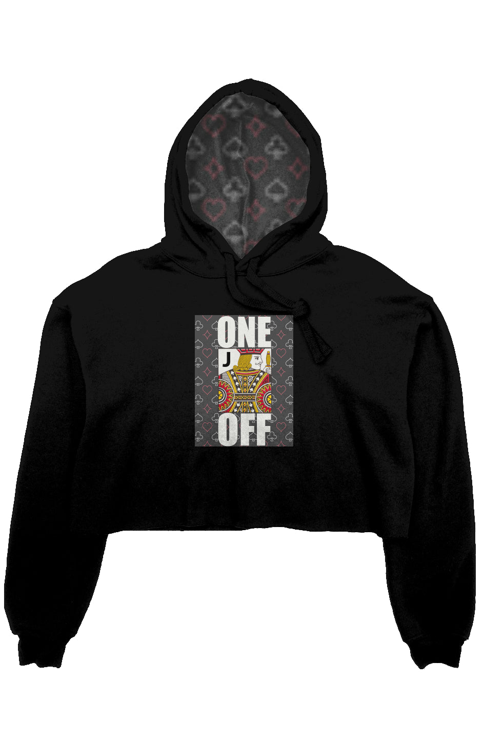 One Jack Off crop fleece hoodie