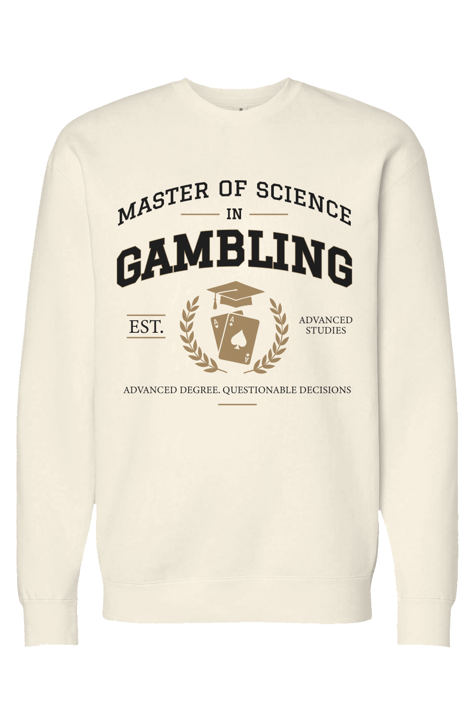Master of Science in Gambling Heavyweight Crewneck Sweatshirt