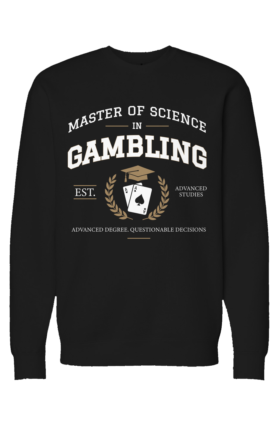 Master of Science in Gambling Heavyweight Crewneck Sweatshirt