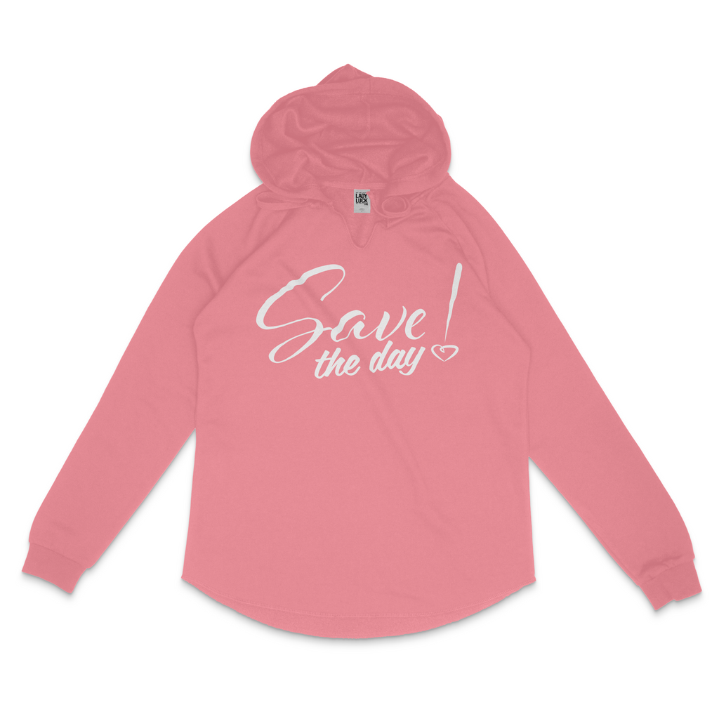 Save the Day Women's Lightweight Wash Hooded Sweat