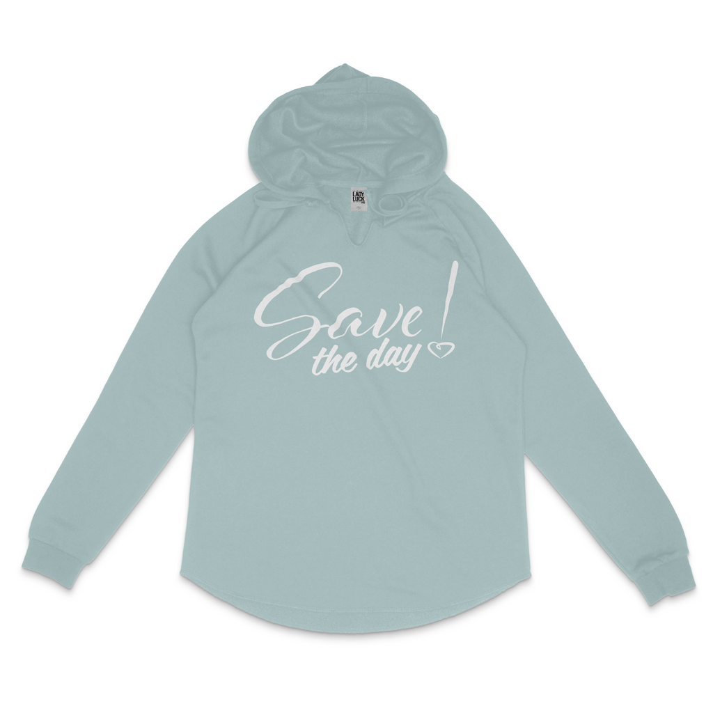 Save the Day Women's Lightweight Wash Hooded Sweat
